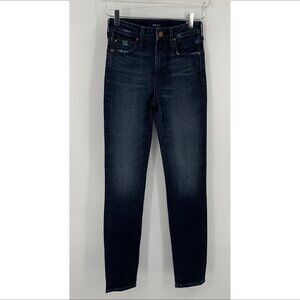 Fidelity Denim Gwen cropped jeans high waist dark blue Seattle ankle straight 25